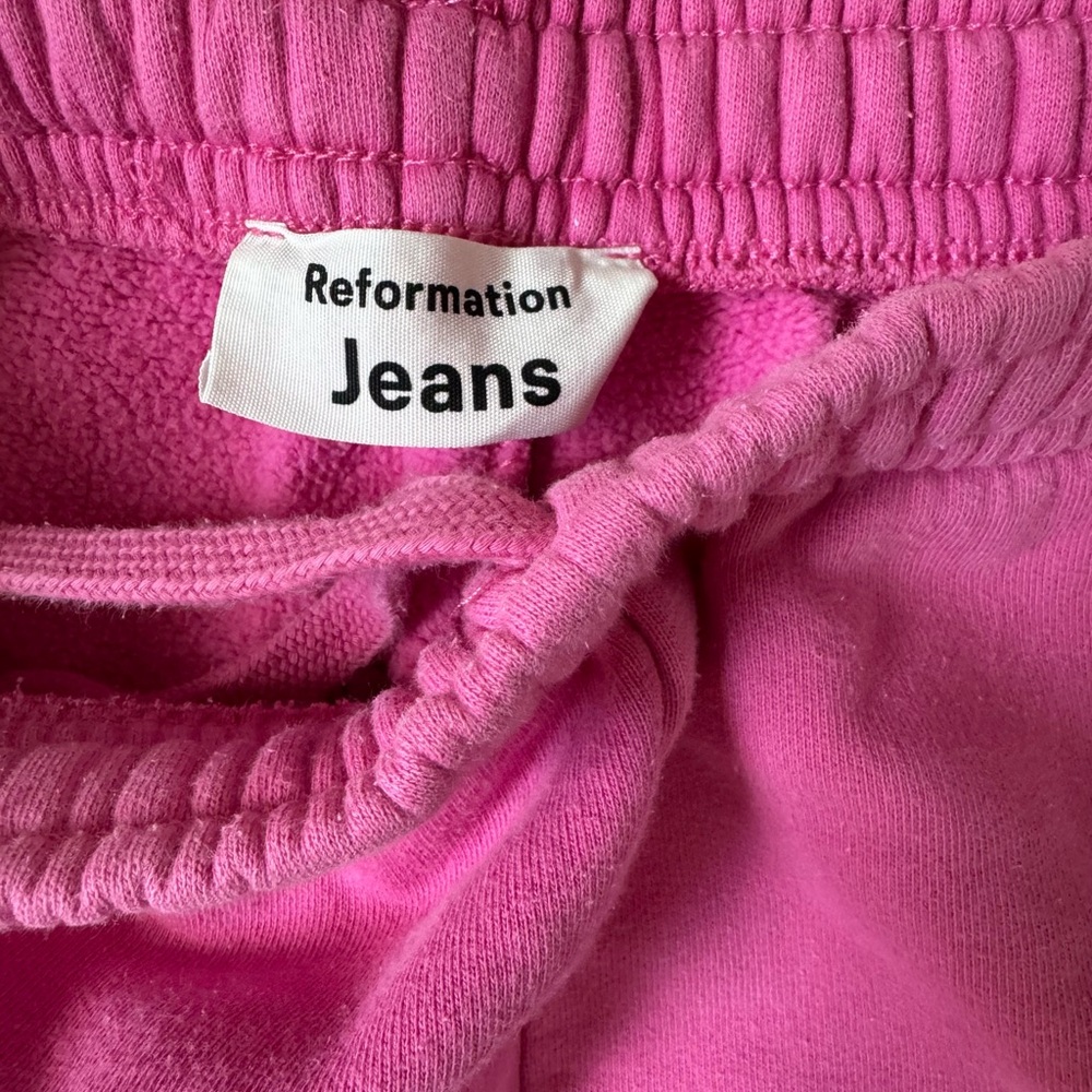 Reformation hot pink joggers
